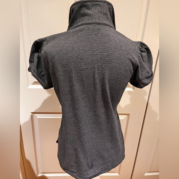 Street One Gray Striped Button-Up Top - Picture 3 of 7